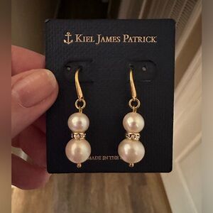 Kiel James Patrick Pearl Earrings-New in package